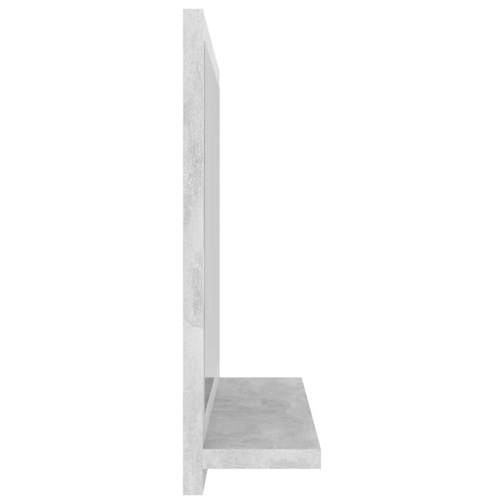 badeværelsesspejl 40x10,5x37 cm konstrueret træ betongrå