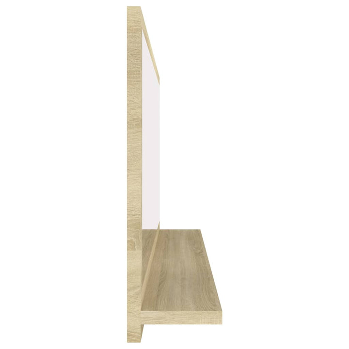 badeværelsesspejl 90x10,5x37 cm konstrueret træ sonoma-eg