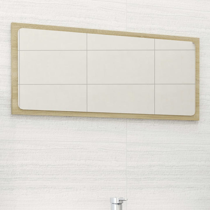 badeværelsesspejl 80x1,5x37 cm spånplade sonoma-eg