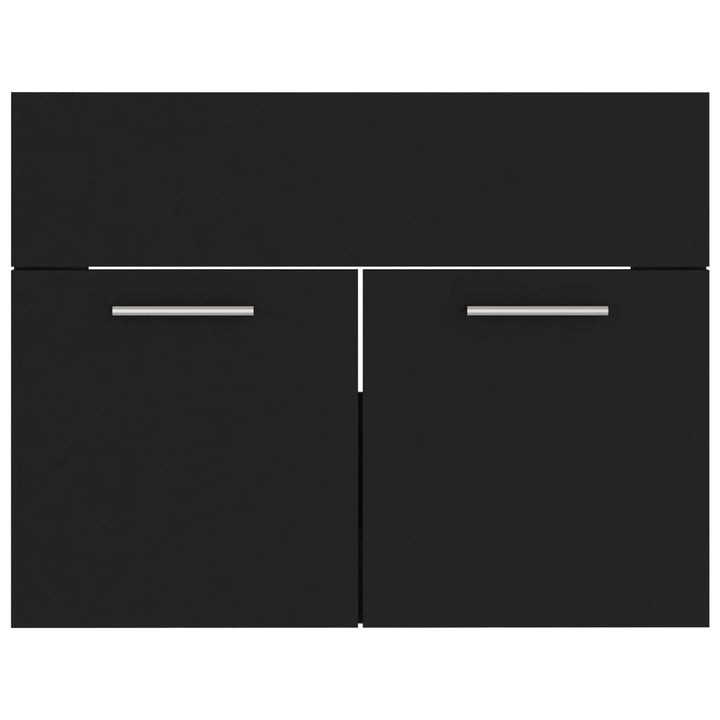 skab til håndvask 60x38,5x46 cm konstrueret træ sort