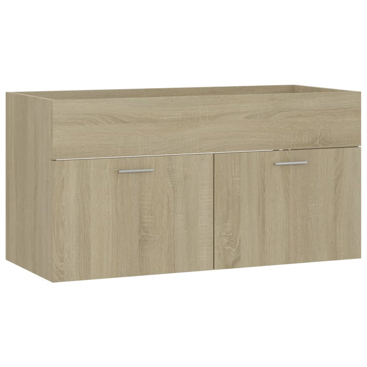 vaskeskab 90x38,5x46 cm konstrueret træ grå