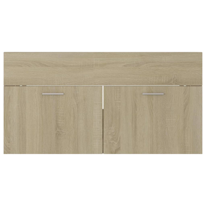vaskeskab 90x38,5x46 cm konstrueret træ grå