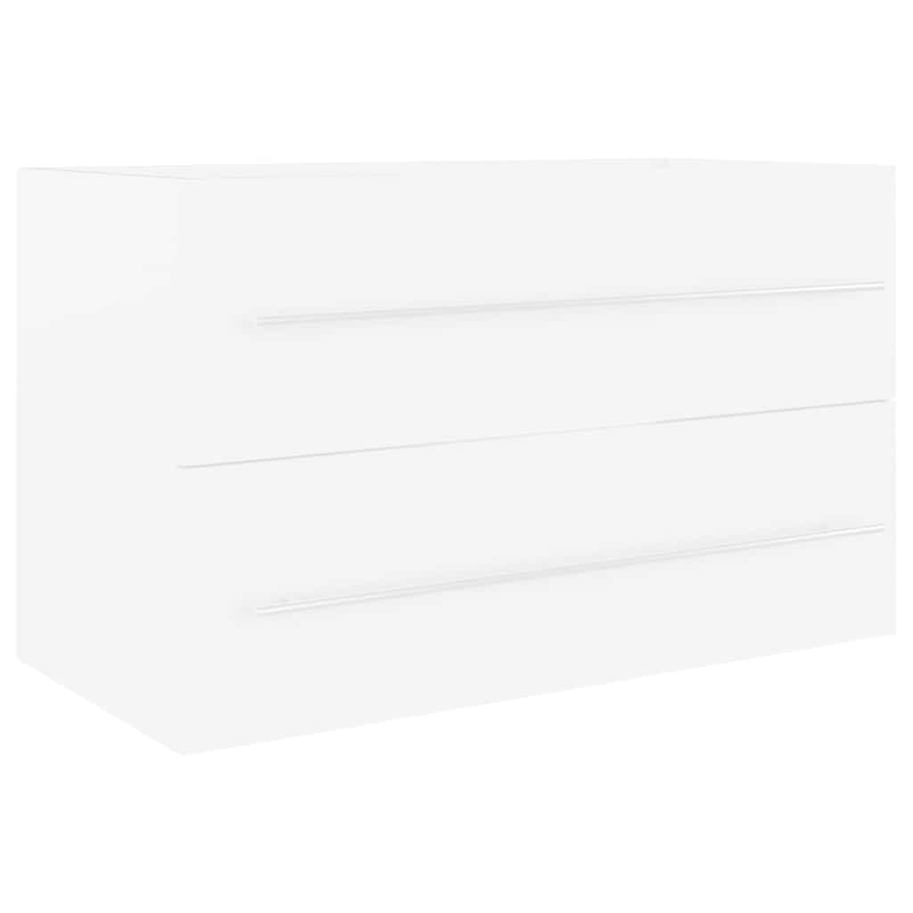 skab til håndvask 80x38,5x48 cm konstrueret træ hvid