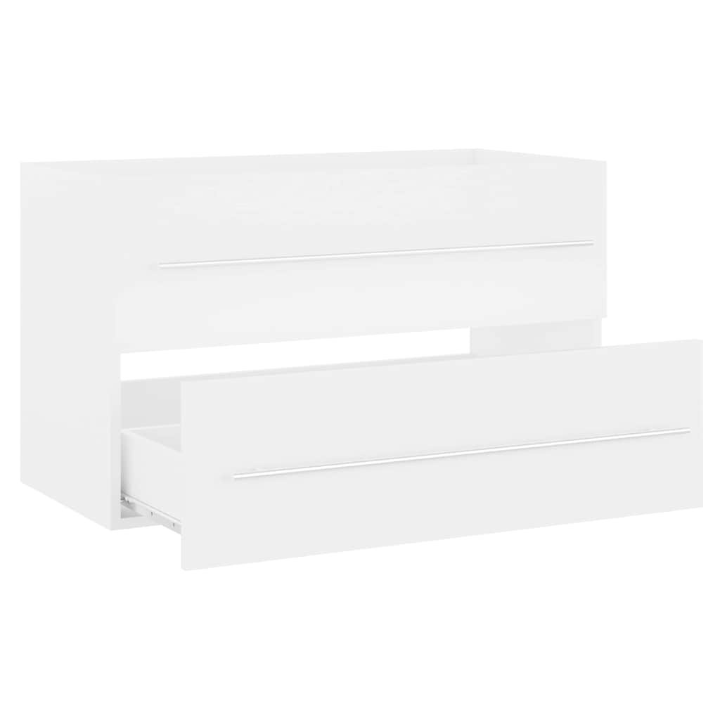 skab til håndvask 80x38,5x48 cm konstrueret træ hvid