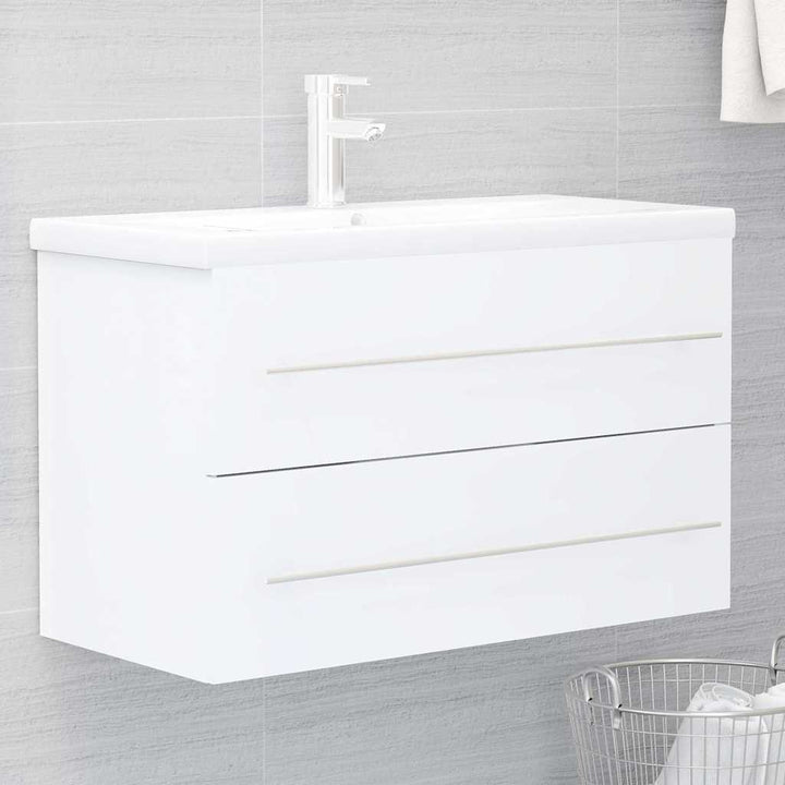 skab til håndvask 80x38,5x48 cm konstrueret træ hvid