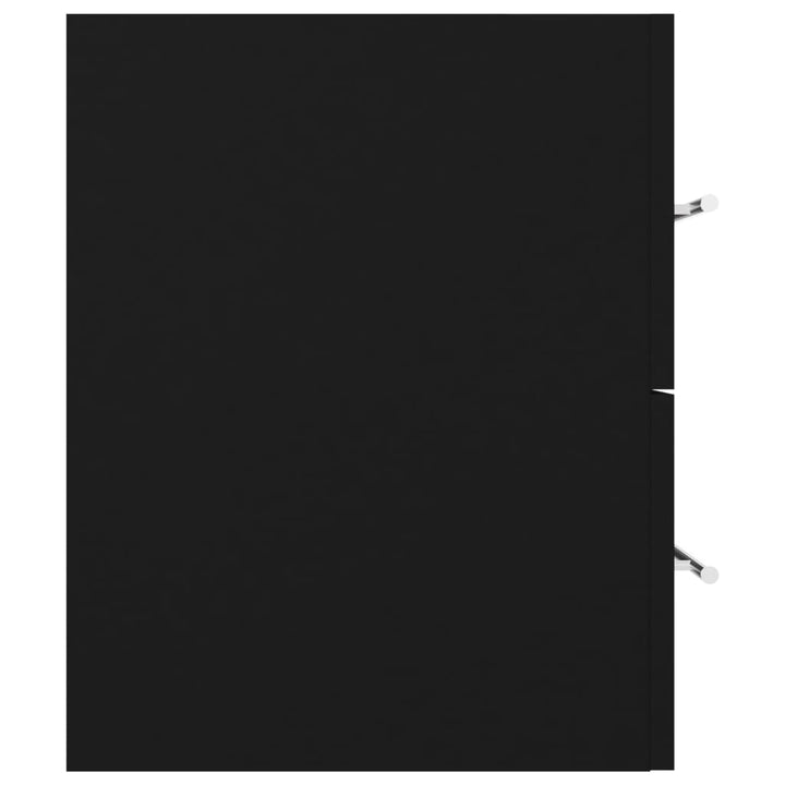 skab til håndvask 100x38,5x48 cm konstrueret træ sort