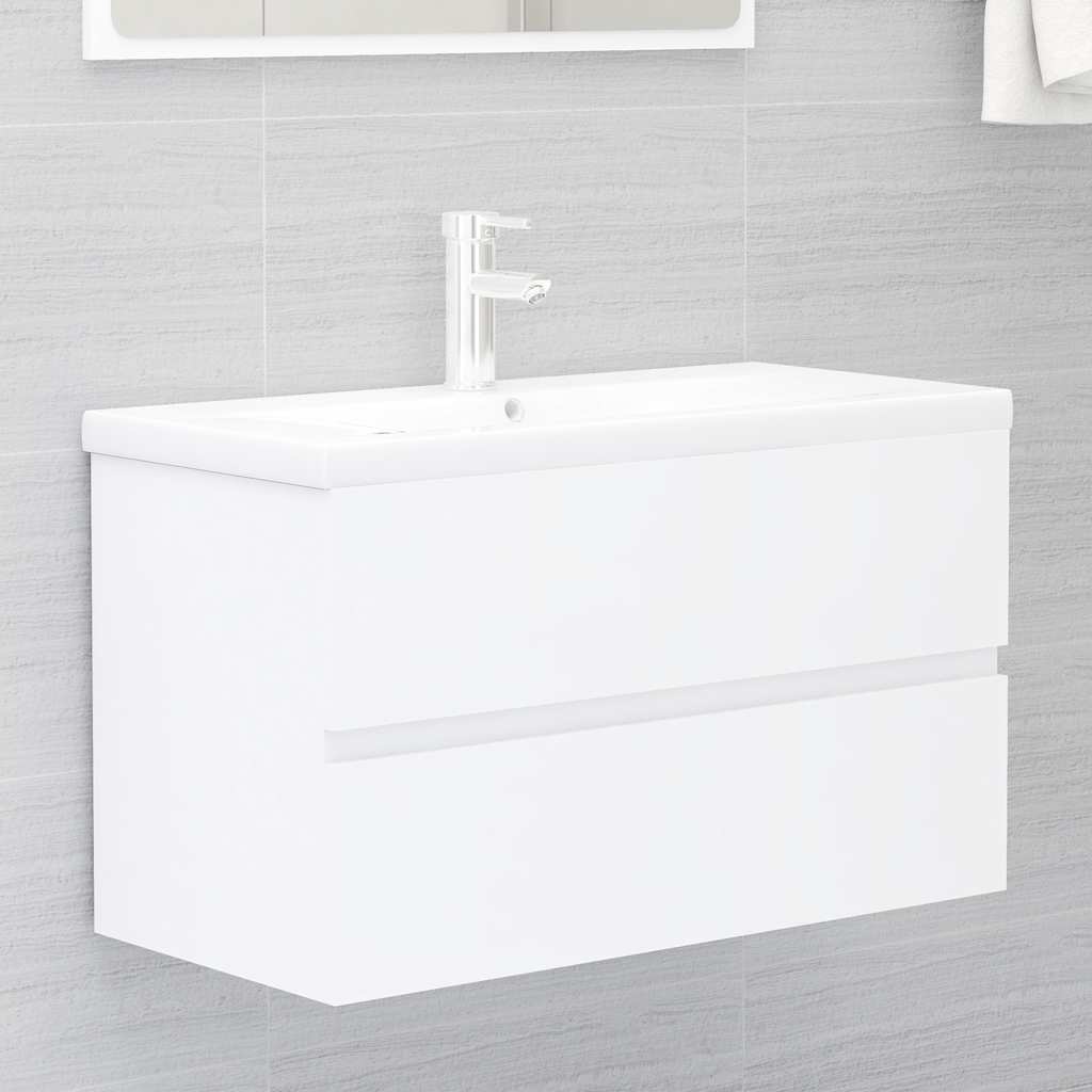 skab til håndvask 80x38,5x45 cm konstrueret træ hvid