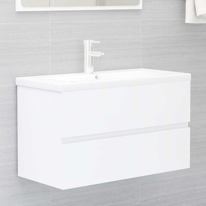 skab til håndvask 80x38,5x45 cm konstrueret træ hvid