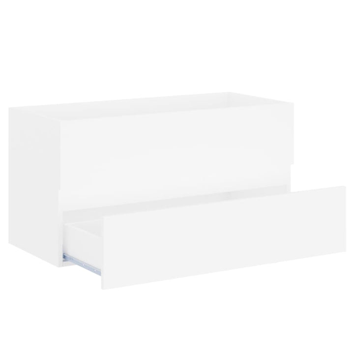 skab til håndvask 90x38,5x45 cm konstrueret træ hvid