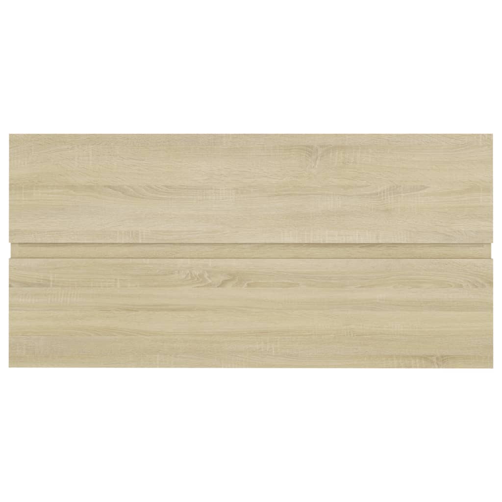 skab til håndvask 90x38,5x45 cm konstrueret træ sonoma-eg