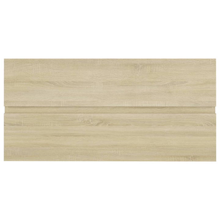 skab til håndvask 90x38,5x45 cm konstrueret træ sonoma-eg