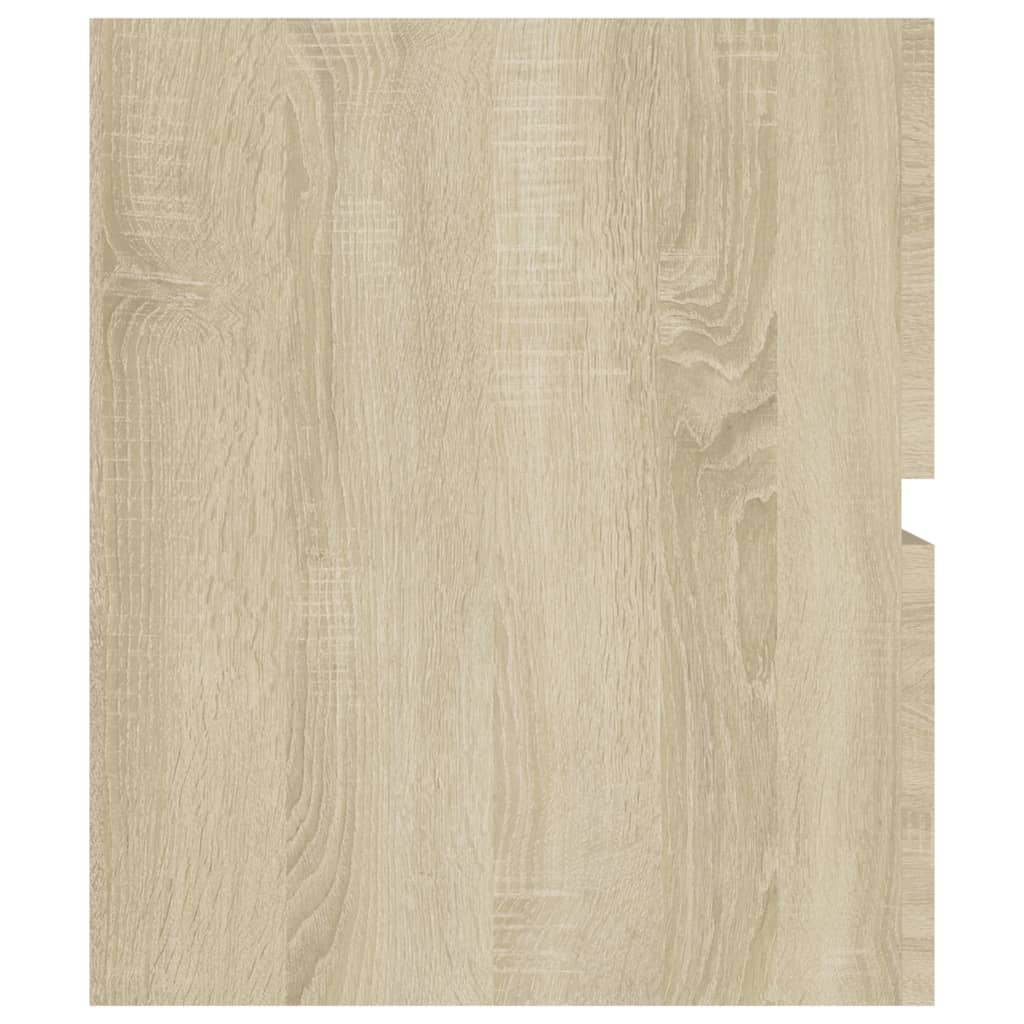 skab til håndvask 90x38,5x45 cm konstrueret træ sonoma-eg