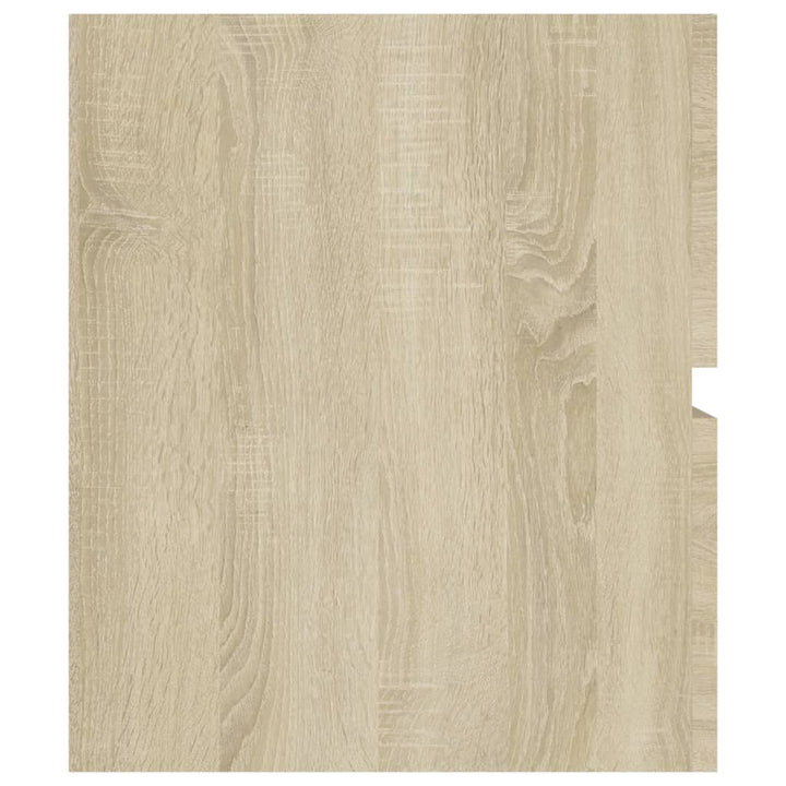 skab til håndvask 90x38,5x45 cm konstrueret træ sonoma-eg