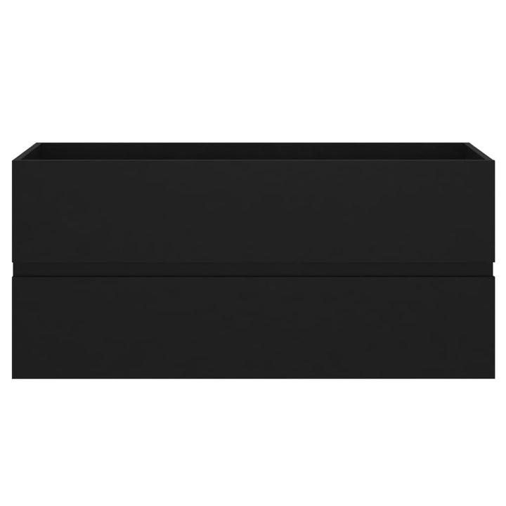 skab til håndvask 100x38,5x45 cm konstrueret træ sort