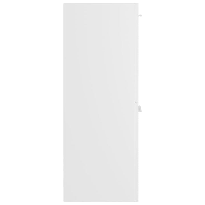 badeværelsesskab 30x30x80 cm konstrueret træ hvid