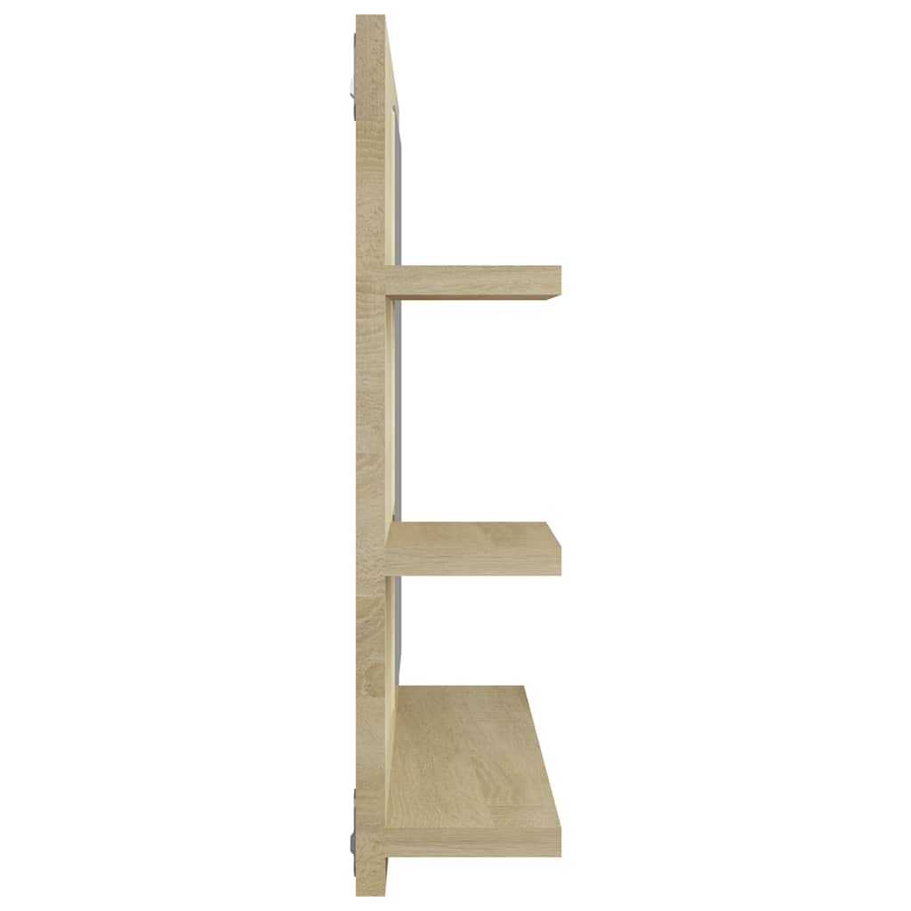 badeværelsesspejl 60x10,5x45 cm konstrueret træ sonoma-eg
