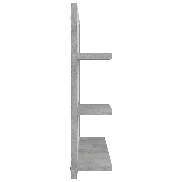 badeværelsesspejl 60x10,5x45 cm konstrueret træ betongrå