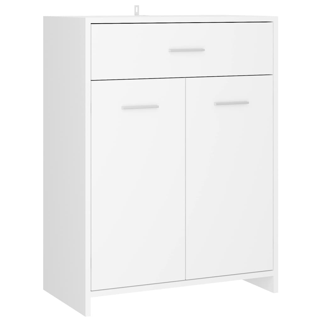 badeværelsesskab 60x33x80 cm konstrueret træ hvid