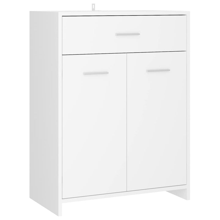 badeværelsesskab 60x33x80 cm konstrueret træ hvid