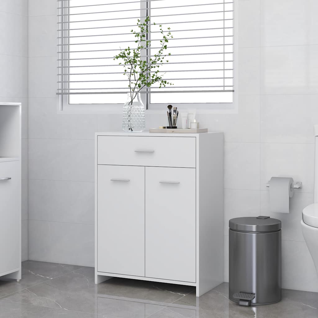 badeværelsesskab 60x33x80 cm konstrueret træ hvid