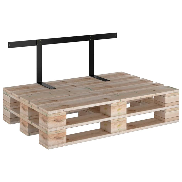 ryglæn til pallesofa 110 cm jern sort