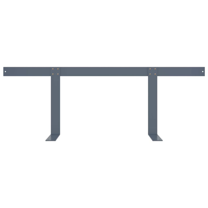 ryglæn til pallesofa 110 cm jern lysegrå