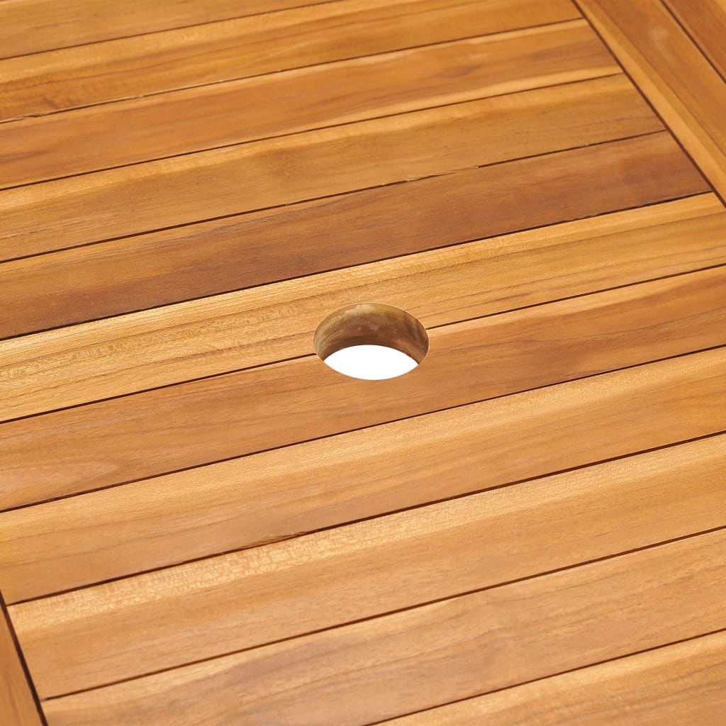 spisebordssæt til haven 5 dele massivt teaktræ