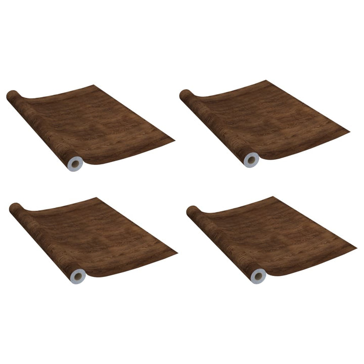 selvklæbende dørfolie 4 stk. 210x90 cm PVC mørkt egetræ