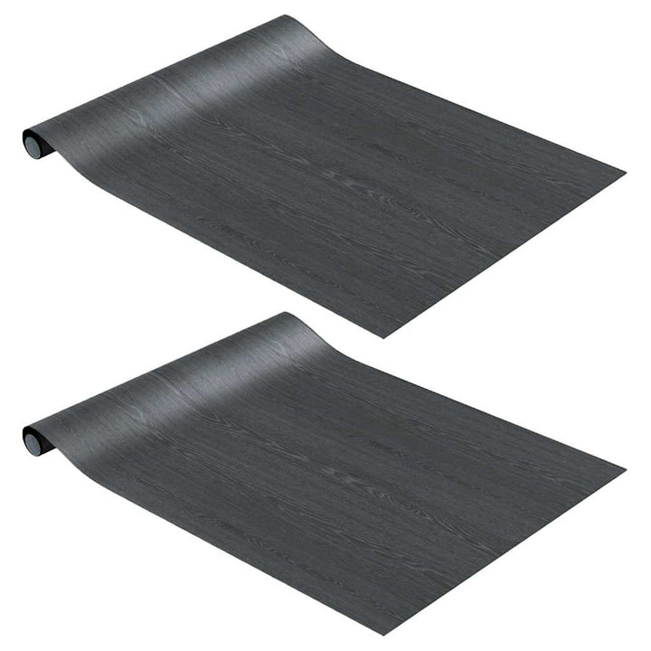 selvklæbende folie til møbler 2 stk. 500x90 cm PVC mørkt træ