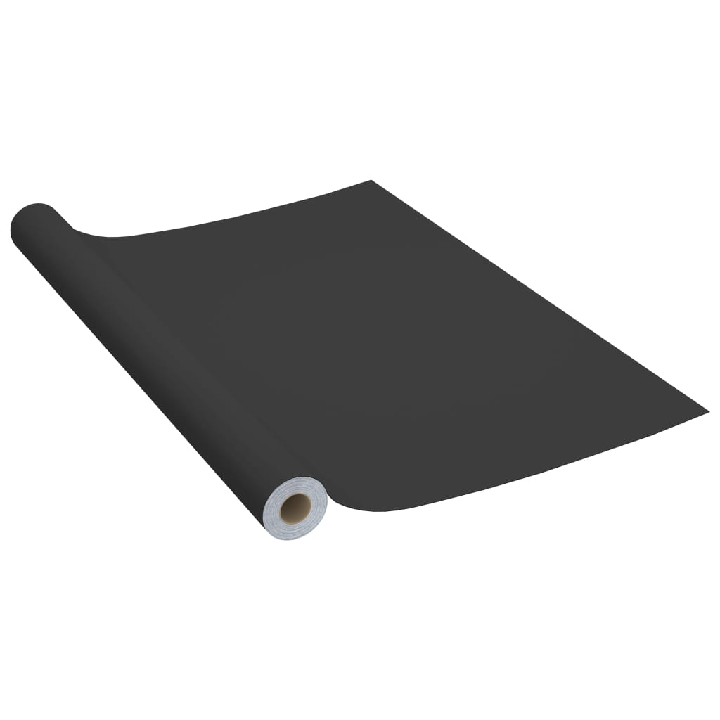 selvklæbende møbelfolie 2 stk. 500x90 cm PVC sort