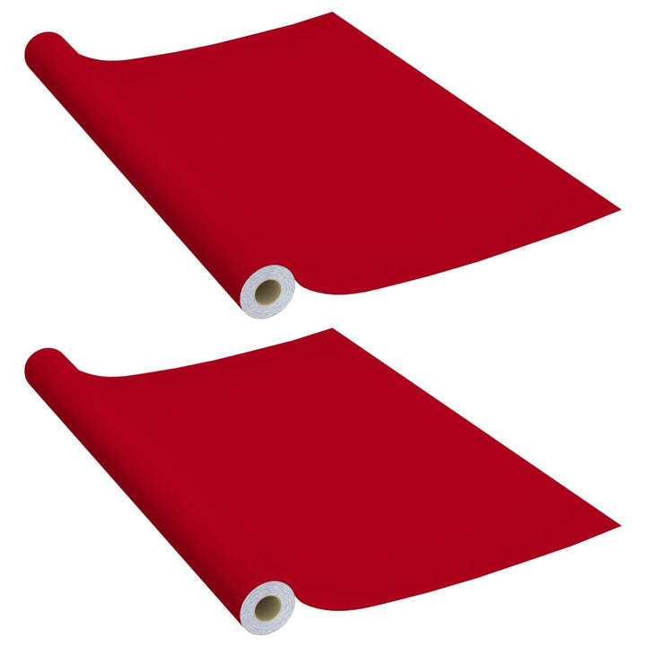selvklæbende møbelfolie 2 stk. 500x90 cm PVC rød