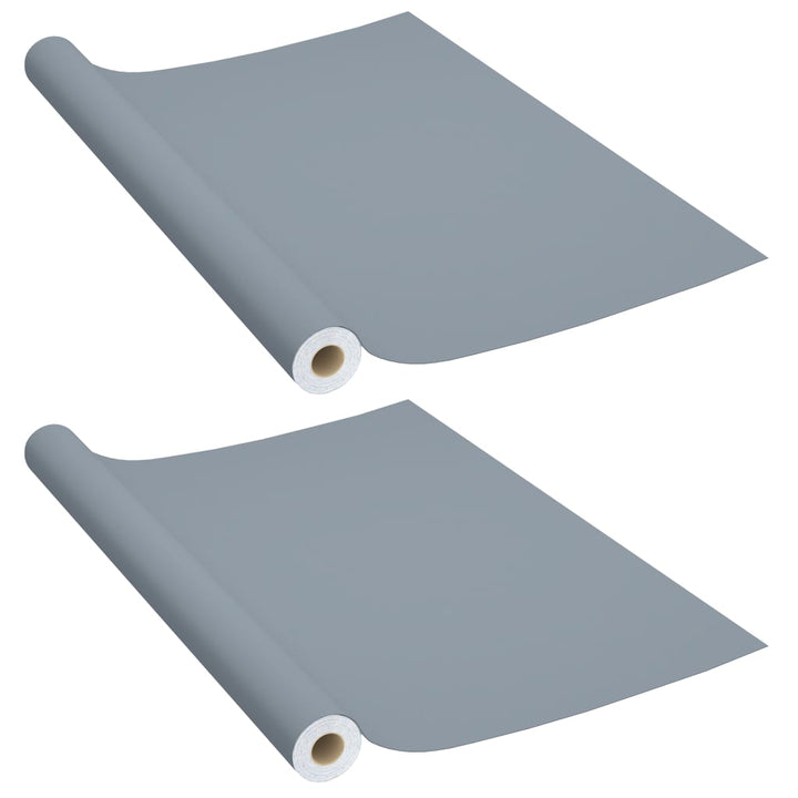 selvklæbende møbelfolie 2 stk. 500x90 cm PVC grå