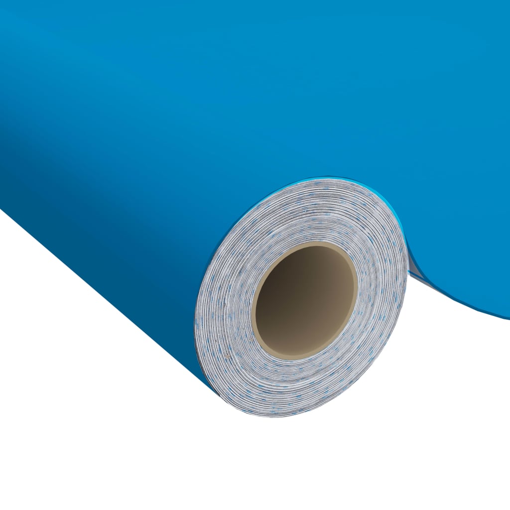 selvklæbende møbelfolie 2 stk. 500x90 cm PVC azurblå