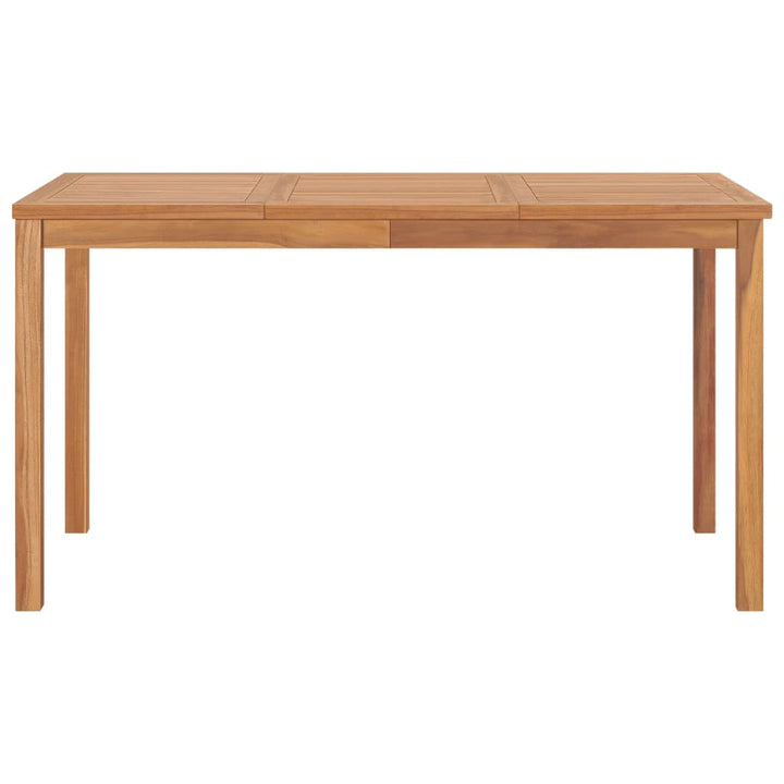 7-delt havespisesæt 140x80 cm massivt teaktræ