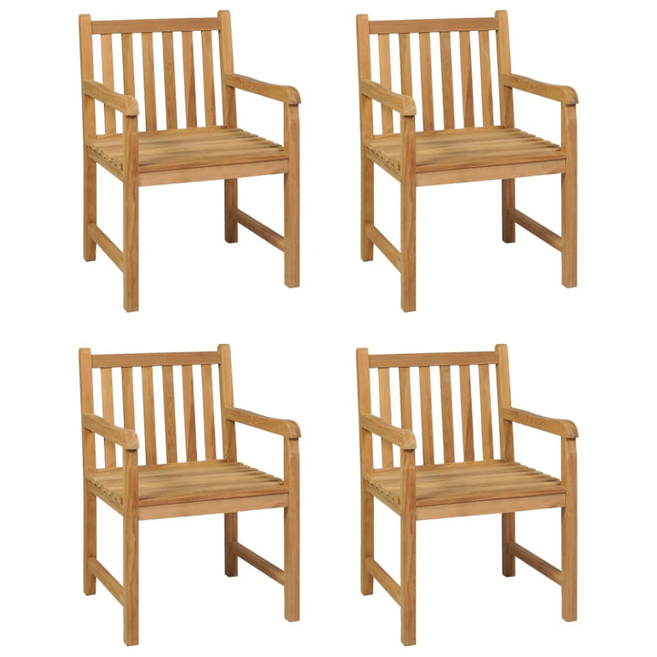 5-delt havespisesæt 140x80 cm massivt teaktræ
