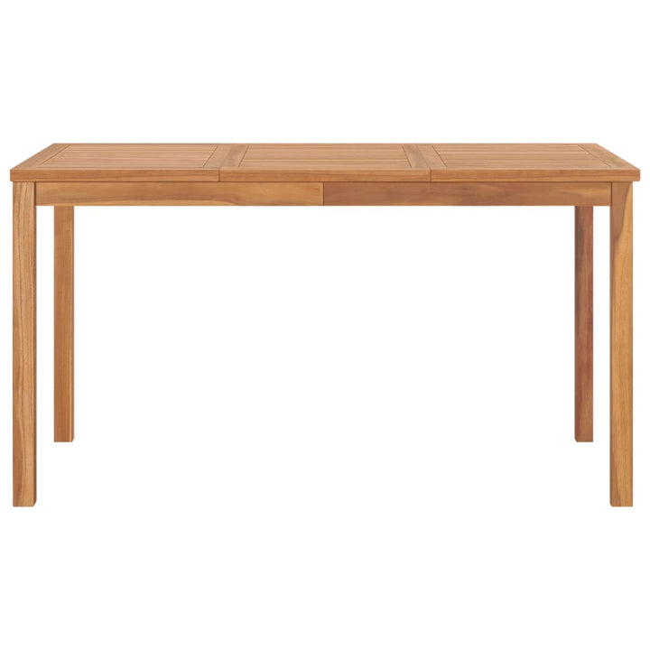 5-delt havespisesæt 140x80 cm massivt teaktræ