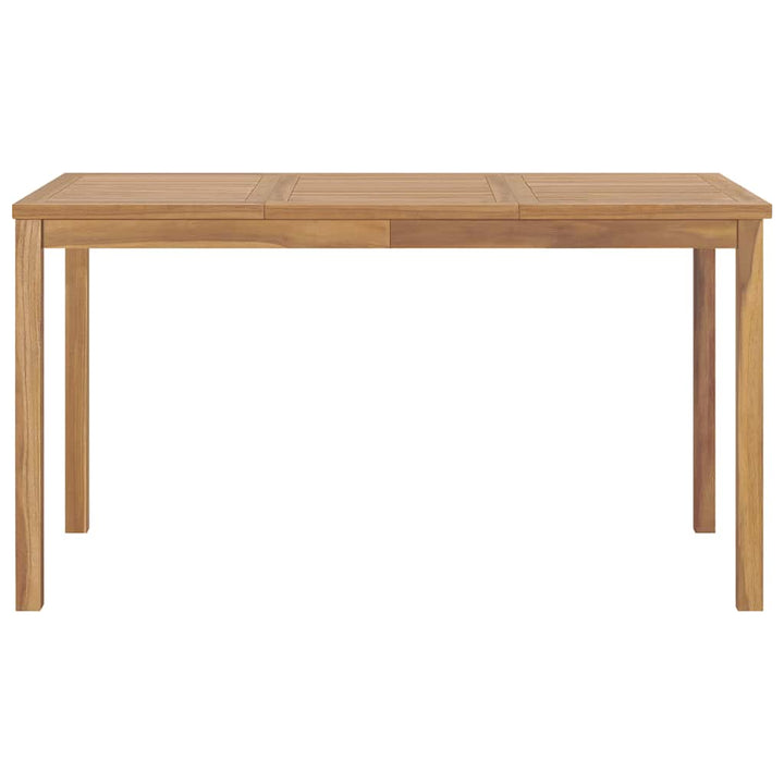 7-delt havespisesæt 140x80 cm massivt teaktræ