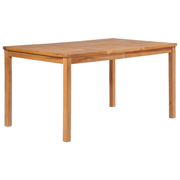 7-delt havespisesæt 150x90 cm massivt teaktræ
