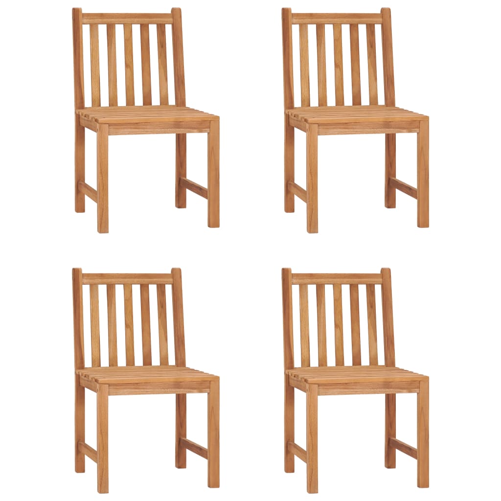 5-delt havespisesæt 160x80 cm massivt teaktræ