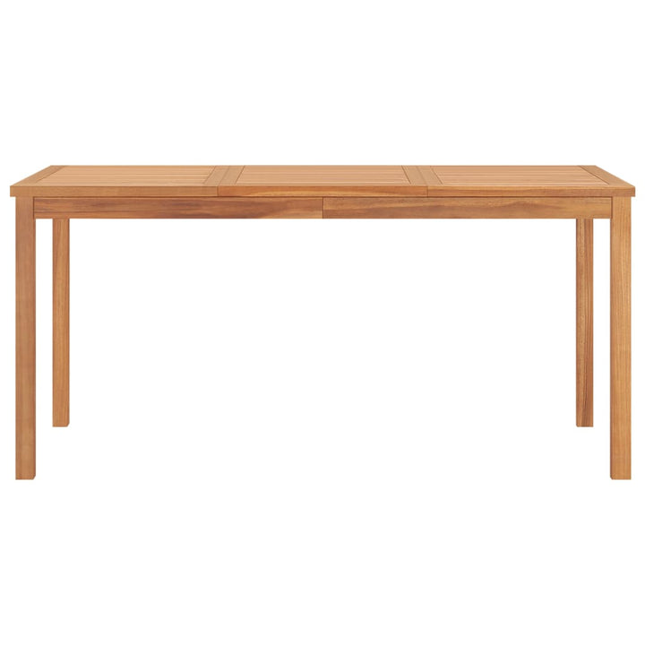 7-delt havespisesæt 160x80 cm massivt teaktræ