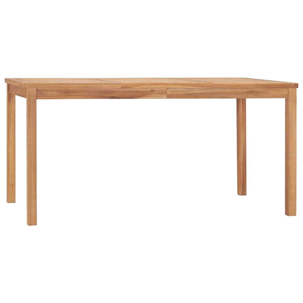 5-delt havespisesæt 160x80 cm massivt teaktræ