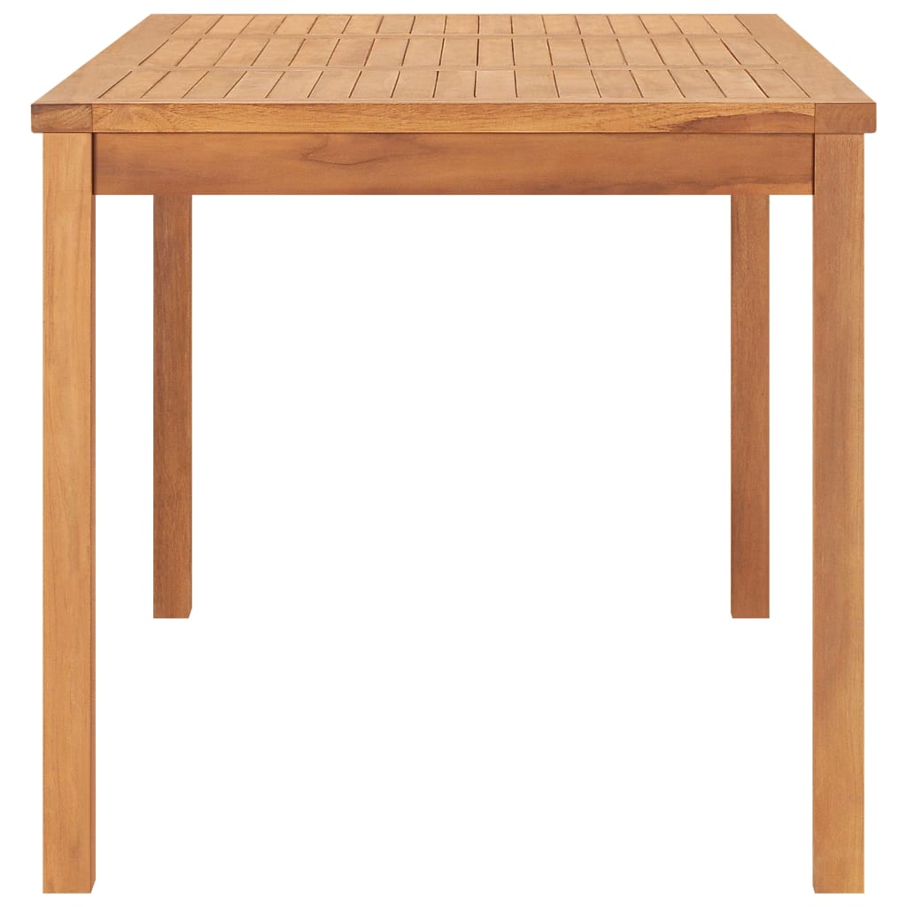 5-delt havespisesæt 160x80 cm massivt teaktræ