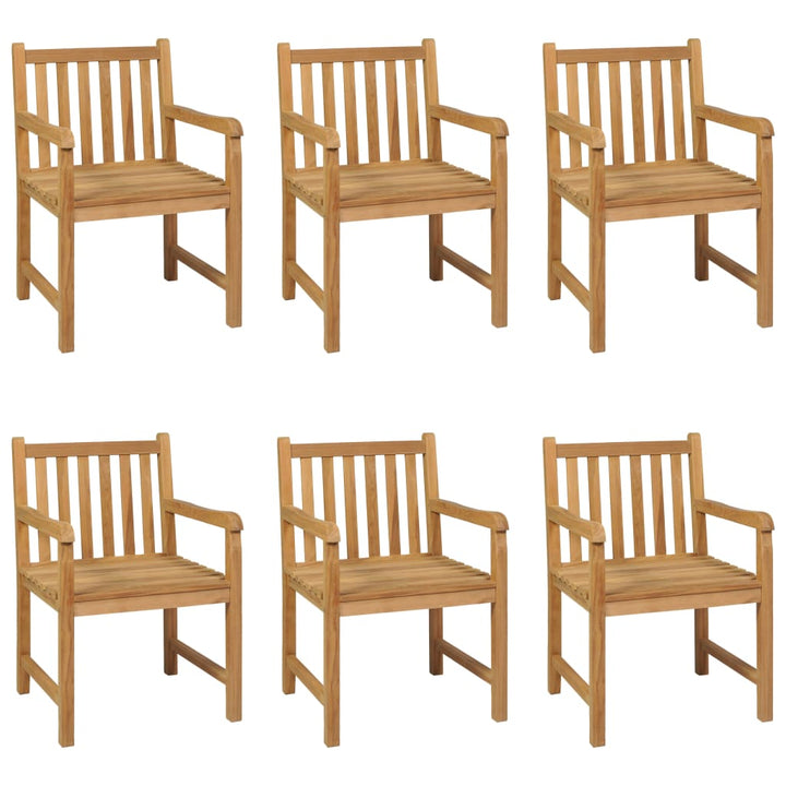 7-delt havespisesæt 160x80 cm massivt teaktræ
