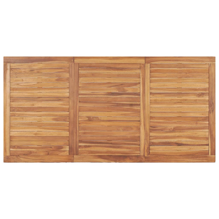 5-delt havespisesæt 180x90 cm massivt teaktræ