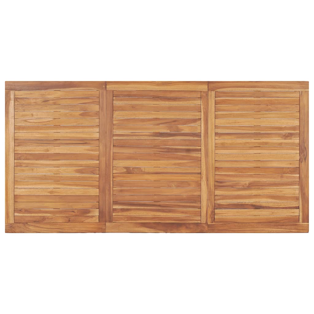 7-delt havespisesæt 180x90 cm massivt teaktræ