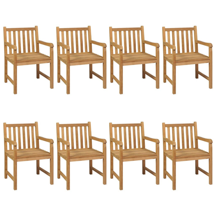 9-delt havespisesæt 200x100 cm massivt teaktræ