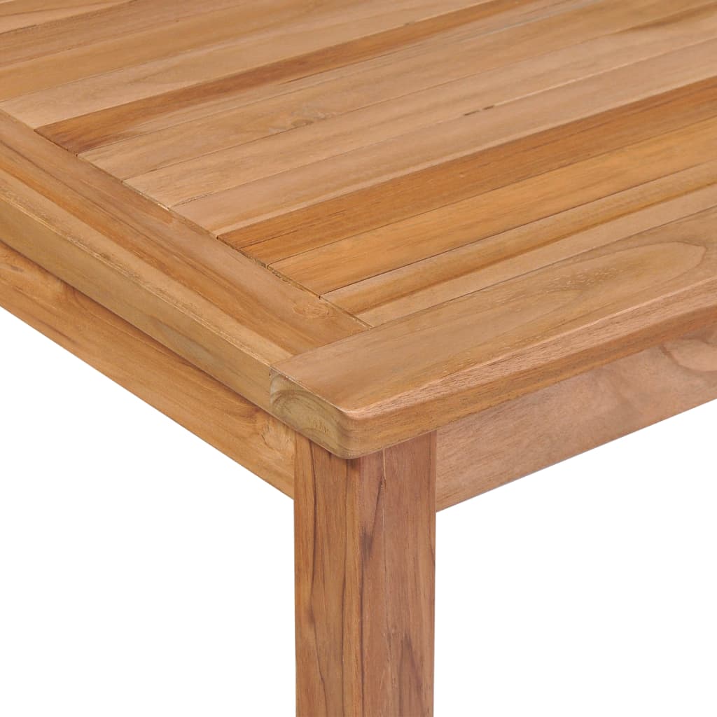 9-delt havespisesæt 200x100 cm massivt teaktræ