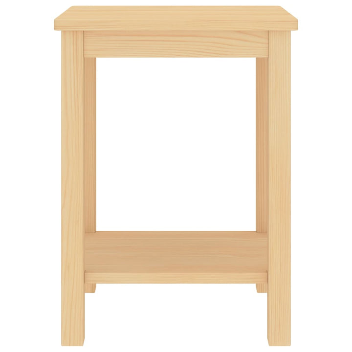 sengebord 35x30x47 cm massivt fyrretræ naturfarvet