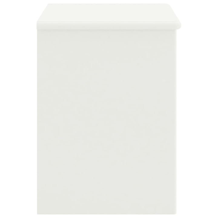 sengebord 35x30x40 cm massivt fyrretræ hvid