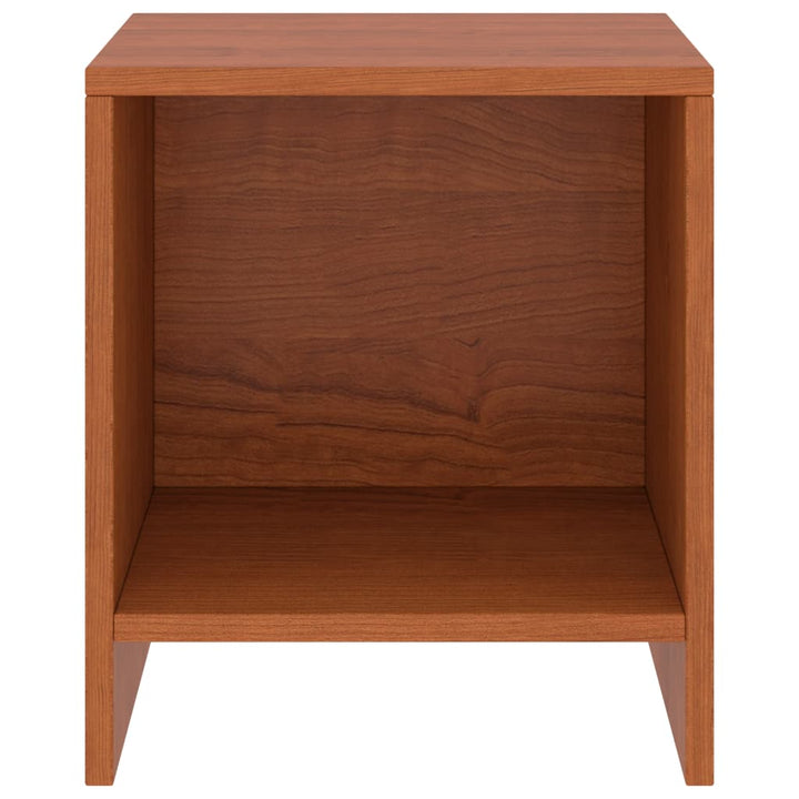 sengeborde 2 stk. 35x30x40 cm massivt fyrretræ honningbrun